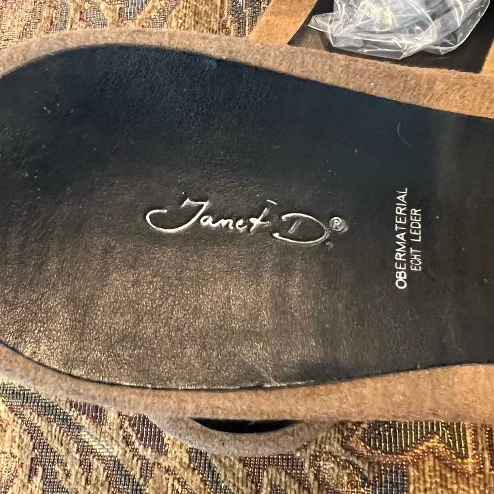 Italian Men’s Slide Sandal Black Leather Euro 42 Janet D.